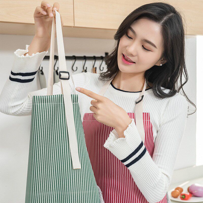 可擦手围裙日式防水防油做饭罩衣厨房时尚家用女款成人围巾抹布擦