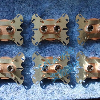 全铜CPU水冷头电脑散热器大尺寸加厚底座波纹水道60*60多平台适用
