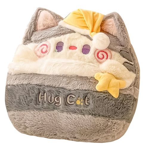 卡通抱抱猫抱枕被子两用办公室午睡枕头毯子二合一女生睡觉空调毯