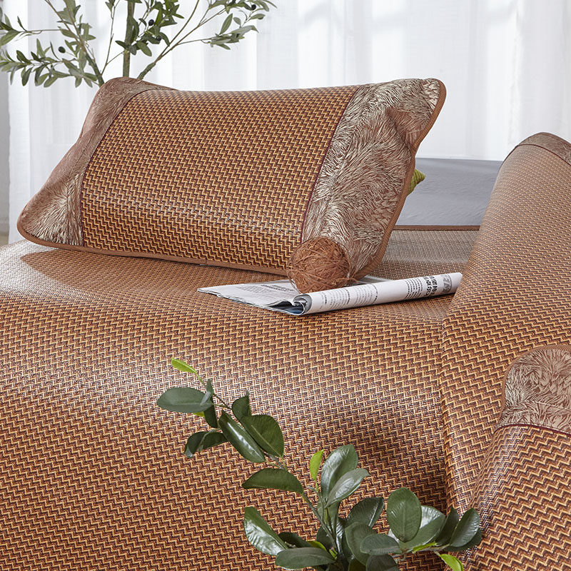 冰丝凉席1.8m床三件套可折叠1.5米藤席1.2草席子学生宿舍双面两用,床上用品,凉席/草席/麻席,淘宝优惠券,粉丝福利购,淘宝优惠卷