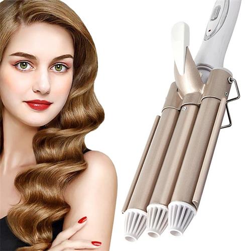 新品Kemei Hair Curlers Looper Hair Has 3 Heads Crimper Corru