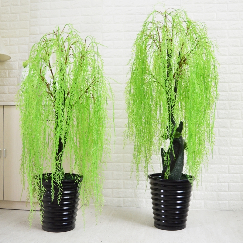 仿真植物柳树大型落地盆栽塑料假树假花客厅室内装饰假绿植摆设件