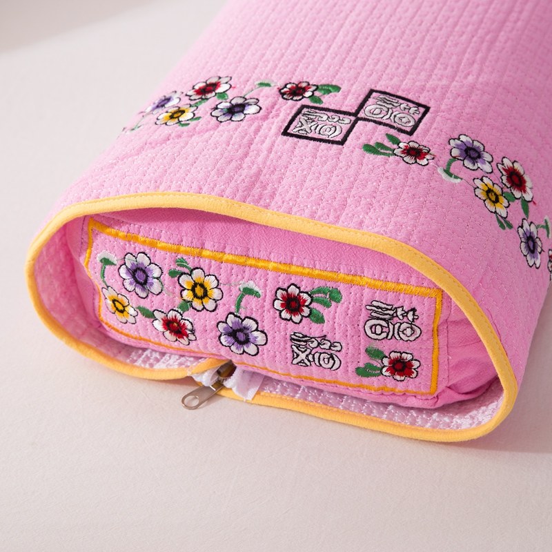 全棉荞麦皮枕头成人单人儿童全荞麦壳枕芯带枕套护颈枕糖果枕可拆