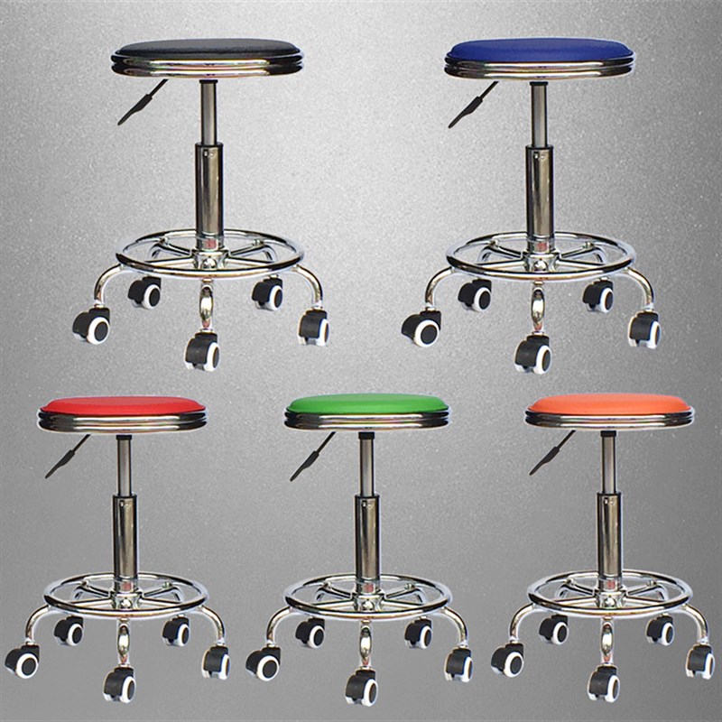 吧台椅升降靠背椅医院实验室椅美容E凳铁艺吧椅车间工作凳滑轮凳