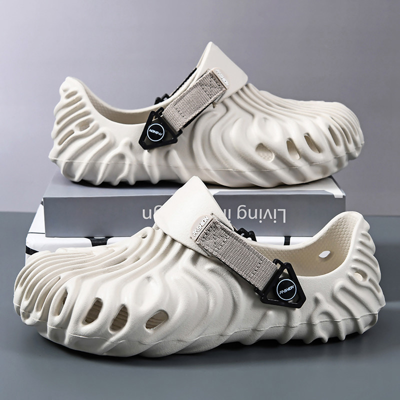 男士洞洞鞋防滑外穿2024新款夏季网红透气开车凉鞋运动包头拖鞋男,流行男鞋,休闲凉鞋,淘宝优惠券,粉丝福利购,淘宝优惠卷