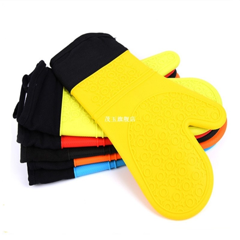 1 Pcs Insulation Silicone Anti-Skid Oven Mitts Ideal Protect