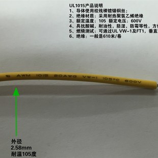 UL1015 0.5平方镀锡多股软电线610米 卷顺丰含税 20AWG正标电子线