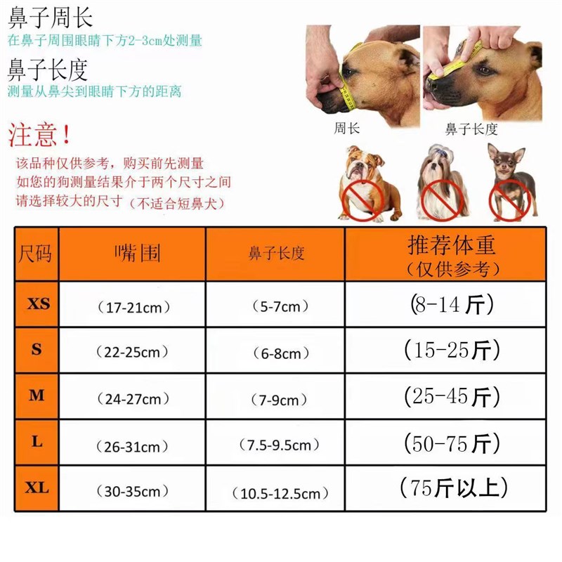 狗狗嘴套防乱吃大型犬防咬口罩泰迪防捡食小狗防叫可喝水止吠器