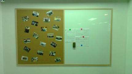 木框软木黑板组合板创意组v合软木板照片墙留言板水松板白板绿板