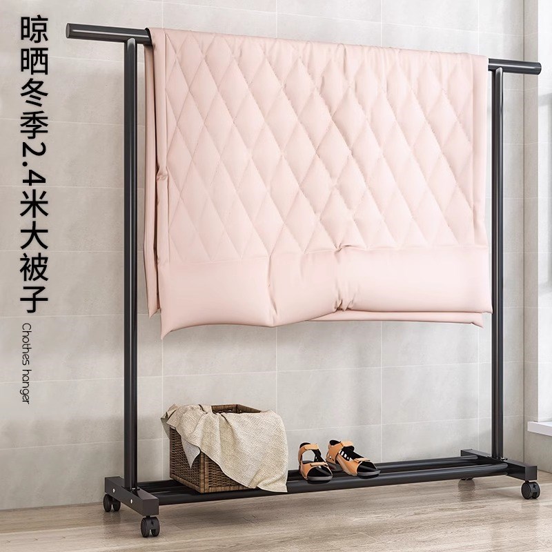 晾衣架卧室内家用落地挂衣架简易学生宿舍阳台凉晒衣服架子衣帽架
