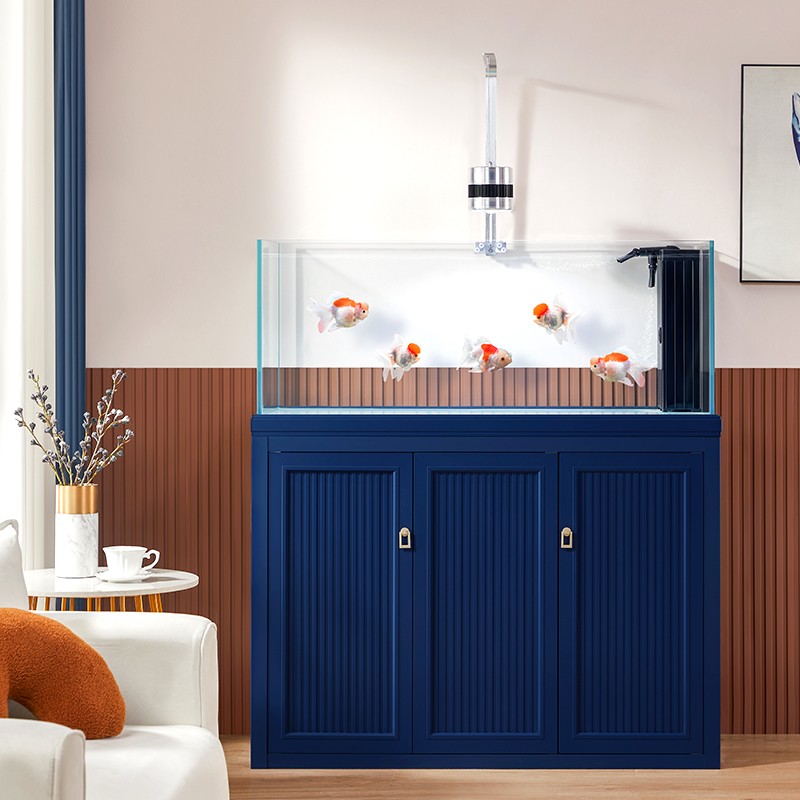 意牌南美溪d流缸超白玻璃鱼缸客厅家用中型底滤兰寿金鱼水草造景