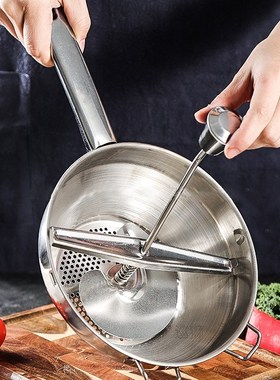 Potato Masher Stainless Steel Vegetable Fruits Puree Pressin