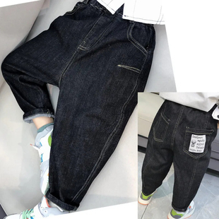 秋装 儿童春秋宽松长裤 2022新款 中小童百搭老爹裤 潮 韩版 男童牛仔裤