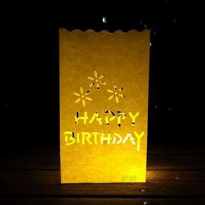 20 pcs/lot Heart Shaped Tea Light Holder Luminaria Paper Lan