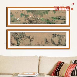 百鸟朝凤图现代新中式客厅装饰画沙发背景墙挂画中国风卧室床头画