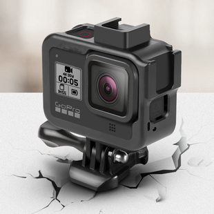gopro8狗笼拓展金属边框壳兔笼全包防F摔金属塑料保护壳go pro配