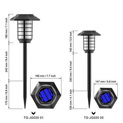 2 IN 1 LED Solar Flame Torch Lamp Outdoor Solar Garden Light