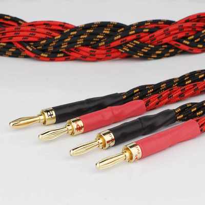 速发Oxygen Free Copper OFC Audio Speaker Cable Audiophile Hi