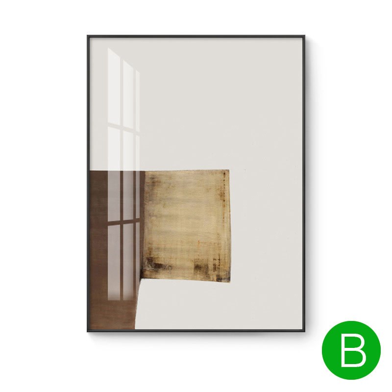 北欧风墙画现代简约抽象装饰画餐厅壁画小众色块创意个性客厅挂画图片