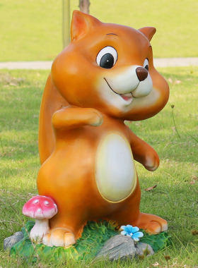 卡通小红帽玻璃钢摆件户外花园林景观庭院装饰品商场店铺美陈雕塑