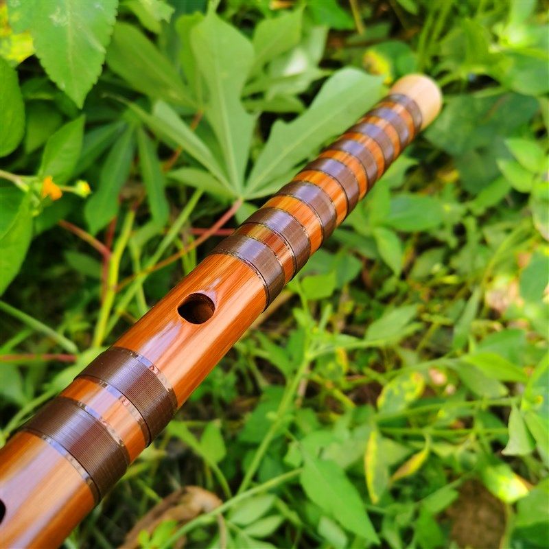 凡乐1280手工烫孔大漆藏品笛子专业演奏苦竹笛 三哥挑选试音