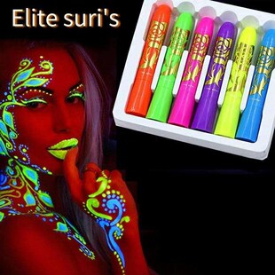 Neon The Washable Body Face Dark Glow Crayon Paint Diy