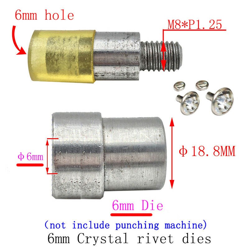 1sets 6mm/8mm Crystal Rhinestone Rivets Dies Snap Tools for-封面