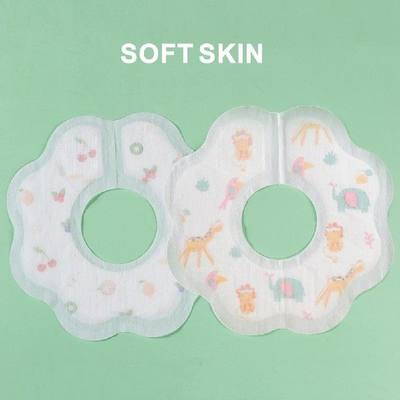 速发10Pcs Modern Soft Texture Baby Saliva Bibs Collapsible