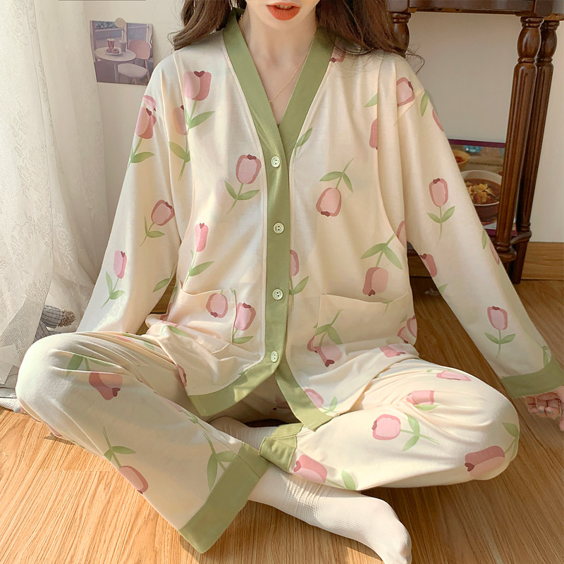 月子服春秋产后薄款产妇哺乳孕妇睡衣夏季两件套怀孕期10月份