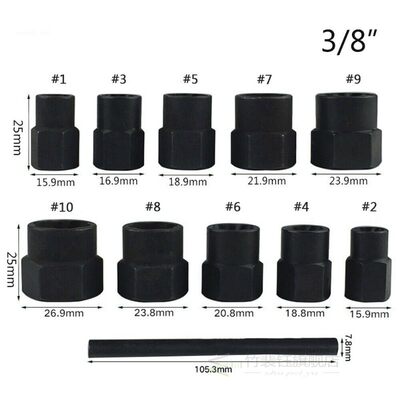 速发10PCS Nut Removal Tool Damaged Lug Nut Lock Remover Twis