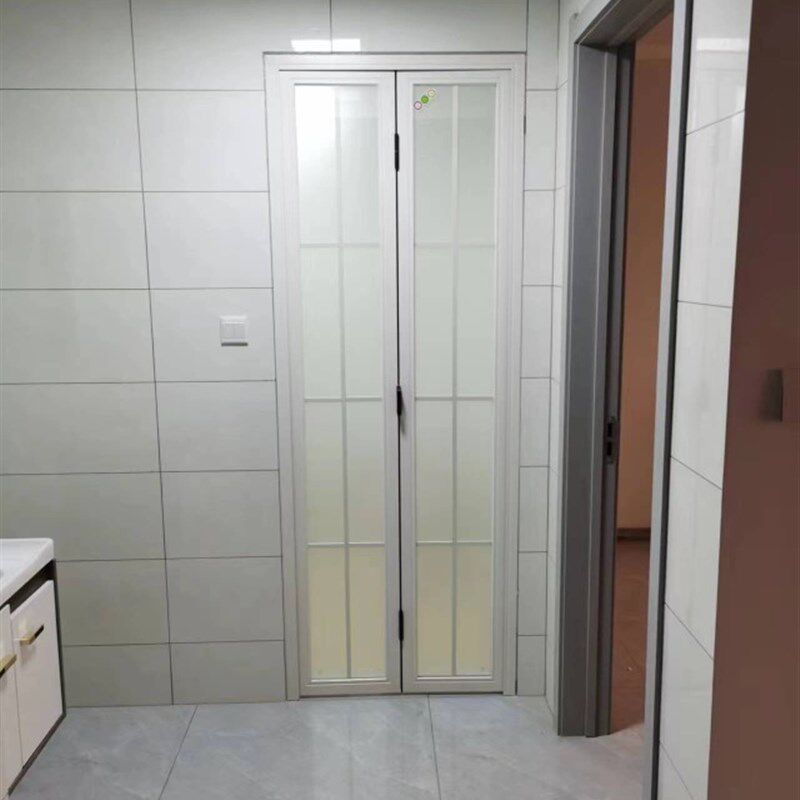 直销新品边吊轨折叠门厨房门卫生间门室内门折叠u门沈阳阳台门书