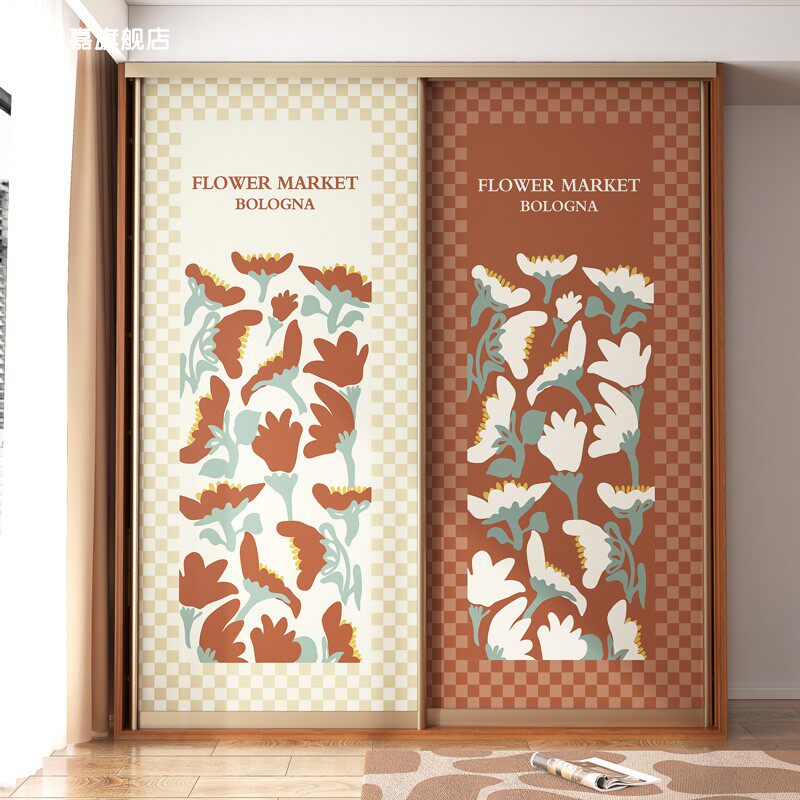 自粘衣柜推拉门翻新贴纸移门衣橱改造墙纸L玻璃门改色膜装饰贴壁,家居饰品,衣柜贴,淘宝优惠券,粉丝福利购,淘宝优惠卷