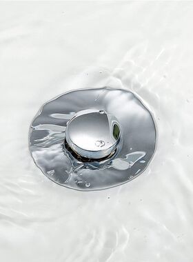 欧式台盆洗脸手盆下水塞器翻盖板铜弹跳芯过滤网T按压弹跳式防臭