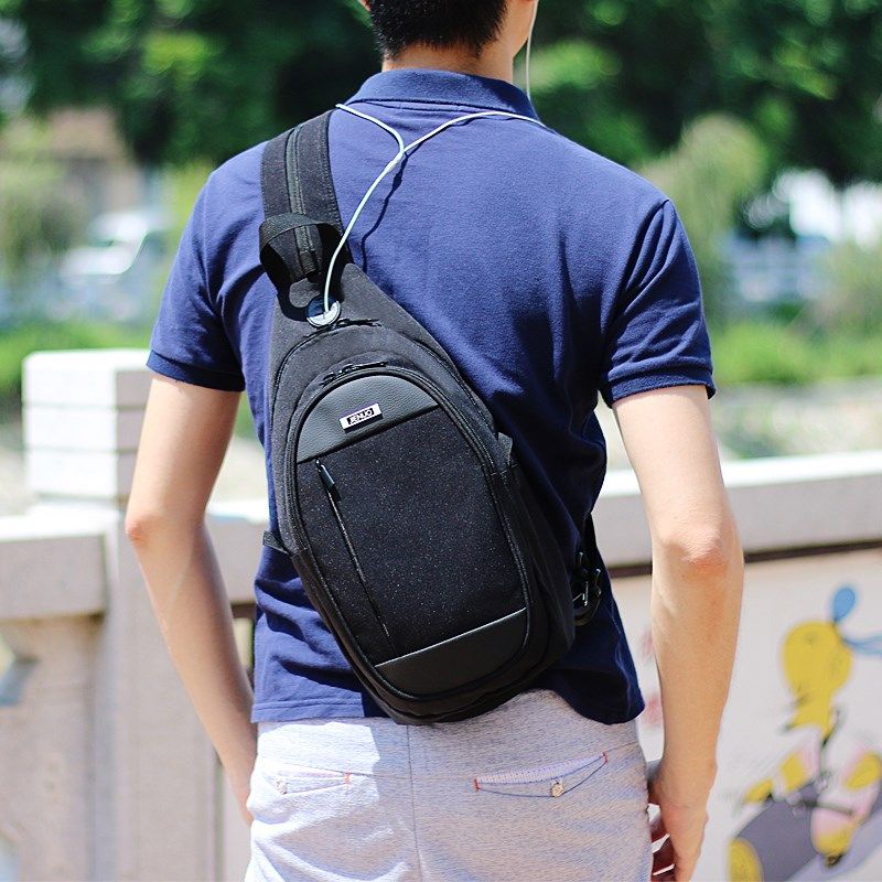 定制胸包男士背包新款尼龙帆布胸包休闲运动旅游胸前包单肩斜挎包,箱包皮具/热销女包/男包,胸包,淘宝优惠券,粉丝福利购,淘宝优惠卷