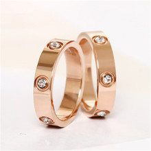 for Rose Love Ring Stainless Gold Steel Women Color 速发ndy