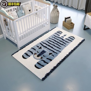 宝宝防摔加厚地毯卧室床边毯网红垫子地垫家用可爱儿童地毯长毛毯