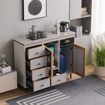 2023年新款智能全铝茶吧机家用全自动饮水机餐边柜下置水桶消毒柜