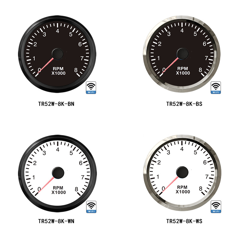 速发52毫米 WiFi 转速表适用于所有汽油柴油发动机改装车游艇用80