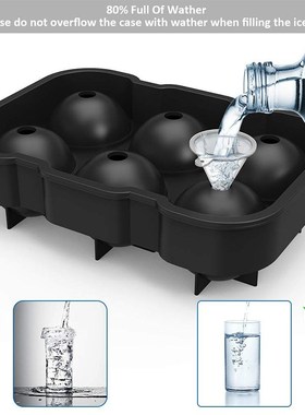 KONCO Whisky Ice  Maker 6 grids Ice Cubes Tray Molds Silicon