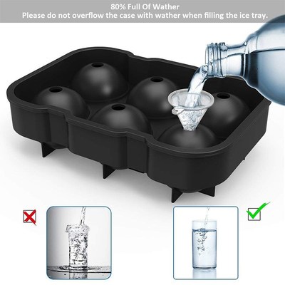 KONCO Whisky Ice  Maker 6 grids Ice Cubes Tray Molds Silicon