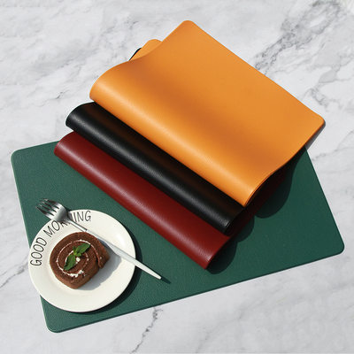 速发Nordic style imitation leather placemats heat insulation