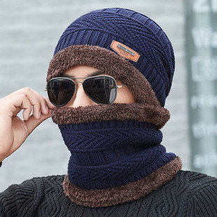 Leather Unisex Scarf 新品 Winter Cap Warm Set Ski