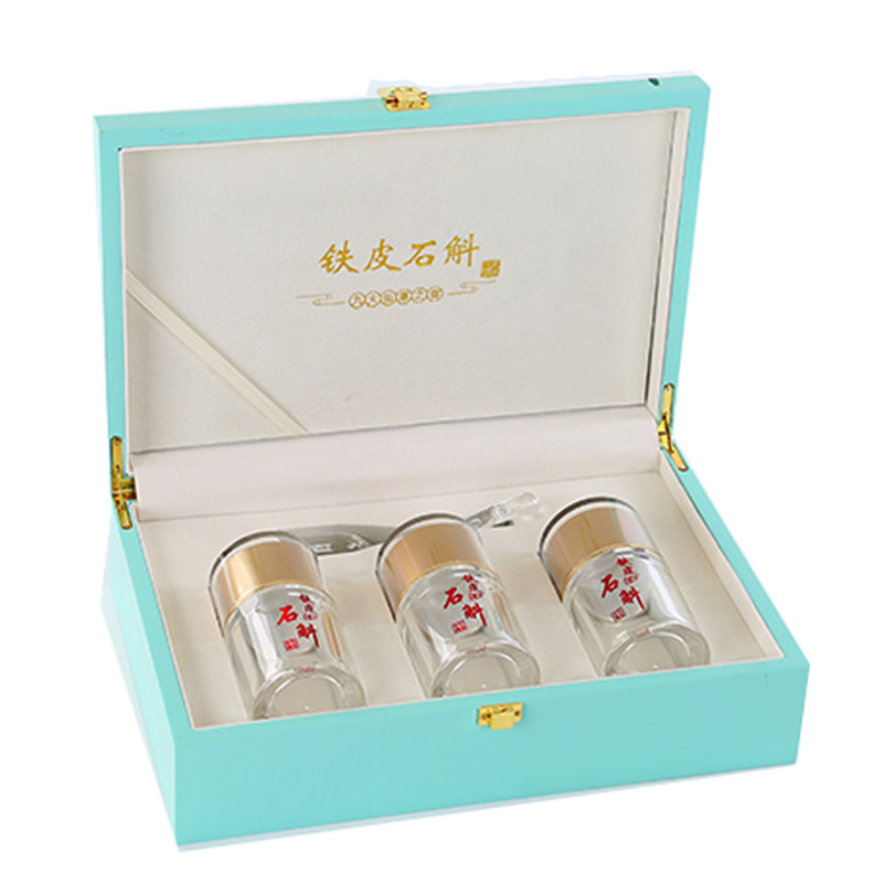速发新款铁皮石斛包装盒礼盒高档3亚克力瓶枫斗礼品盒木盒空盒子