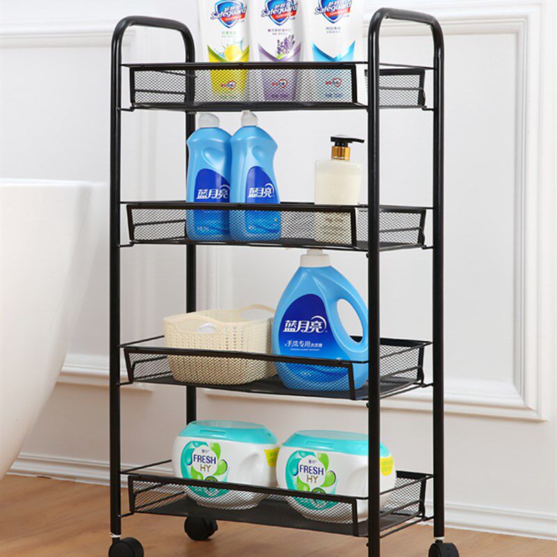 浴室置物架落地式卫生间收纳架多层脸盆架M子洗澡间厕所金属储物
