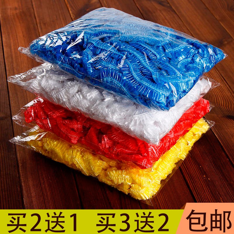 现货一次性浴帽 防水成人女款头套帽加厚洗澡淋浴帽染发帽100只包