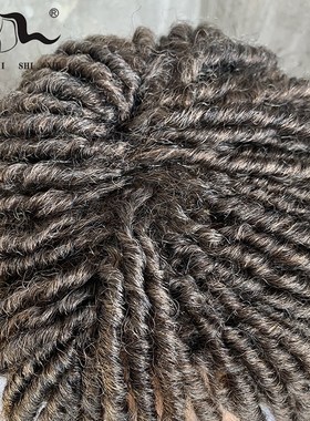 非洲时尚黑人中长款螺丝卷发化纤假发女士欧美头套curly locs wig