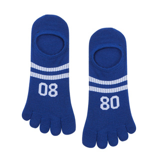 数字运动束腰吸汗透气个性 男士 春夏纯棉袜子 五指袜男 隐形船袜