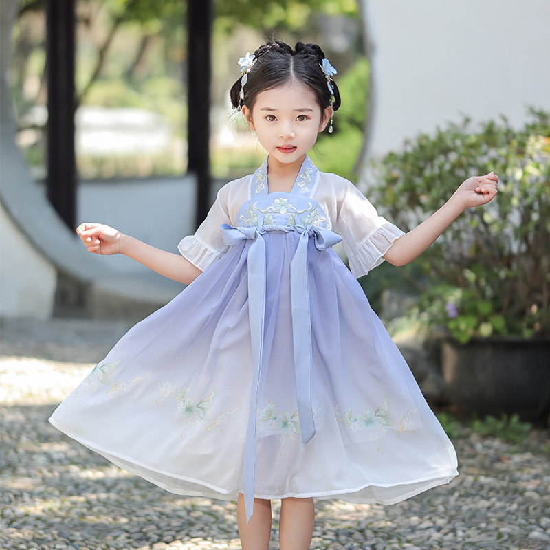 现货高端幼儿园六一演出服女童夏款超仙襦裙古风S男童国学礼服儿
