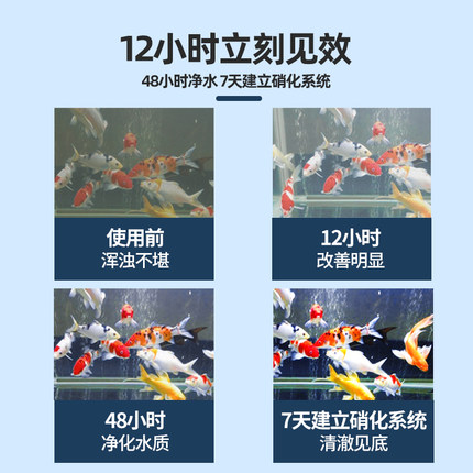 硝化细菌鱼缸用硝化菌活菌消化鱼用活性菌锦鲤鱼池水族专用净水剂