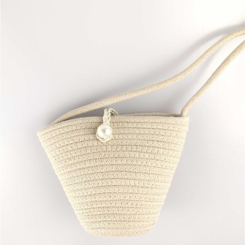 珍珠包手机包韩版草编水桶包百搭单肩斜挎编织包,箱包皮具/热销女包/男包,通用款女包,淘宝优惠券,粉丝福利购,淘宝优惠卷